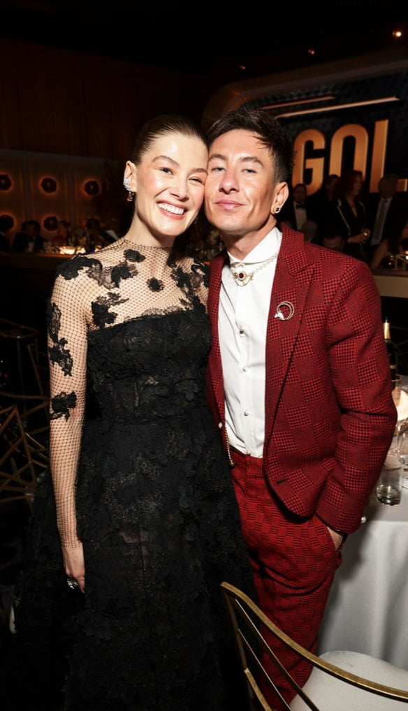 Rosamund Pike and Barry Keoghan